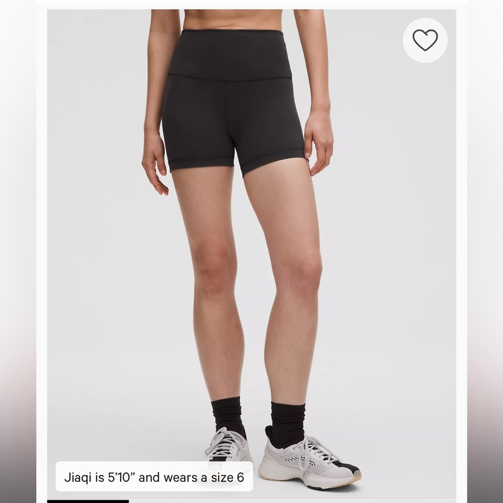 Lululemon Wunder Train High-Rise Short 4" Black Size 6